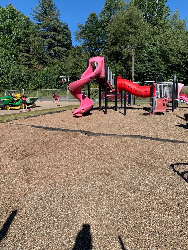 Our playground was restored  because of some wonderful volunteers.  Thank you!
