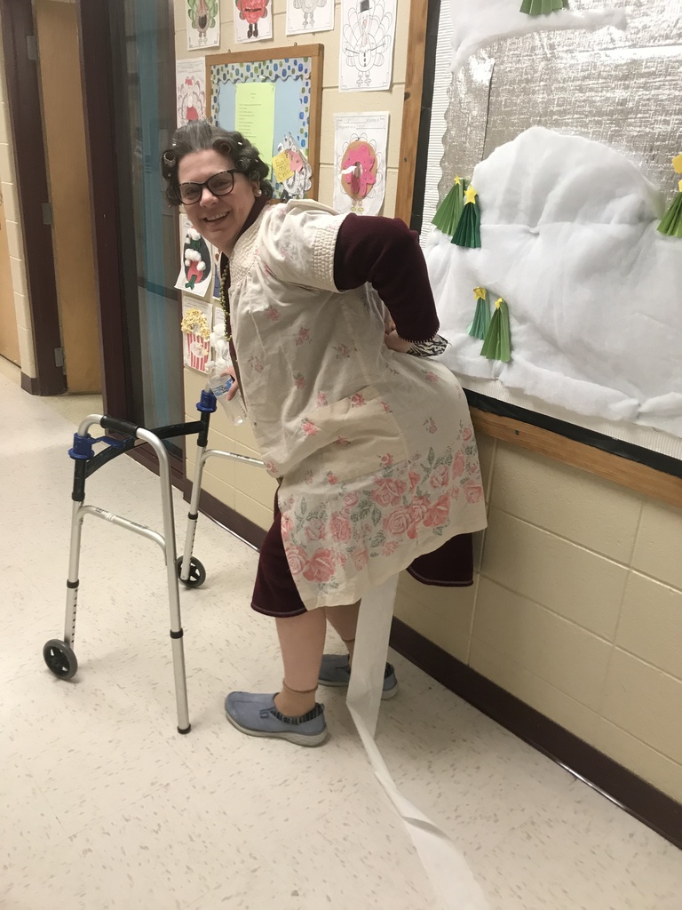 Mrs. Rexroad on the 100th Day of School