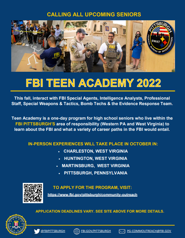 FBI Teen Academy Announcement