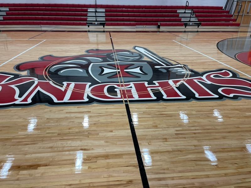 School Logo/Gym floor