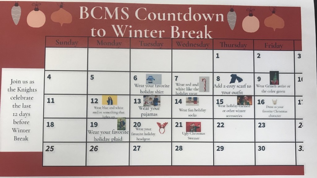 Countdown to winter break