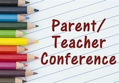 colored pencils with Parent/Teacher conference text