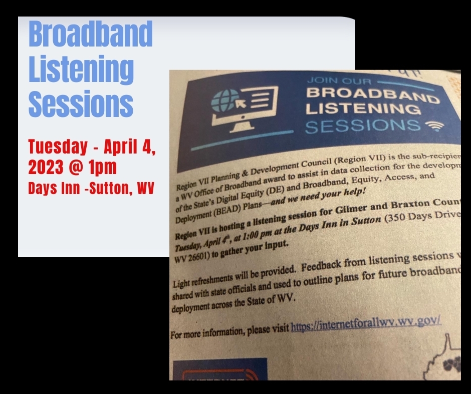 Graphic about broadband listening session
