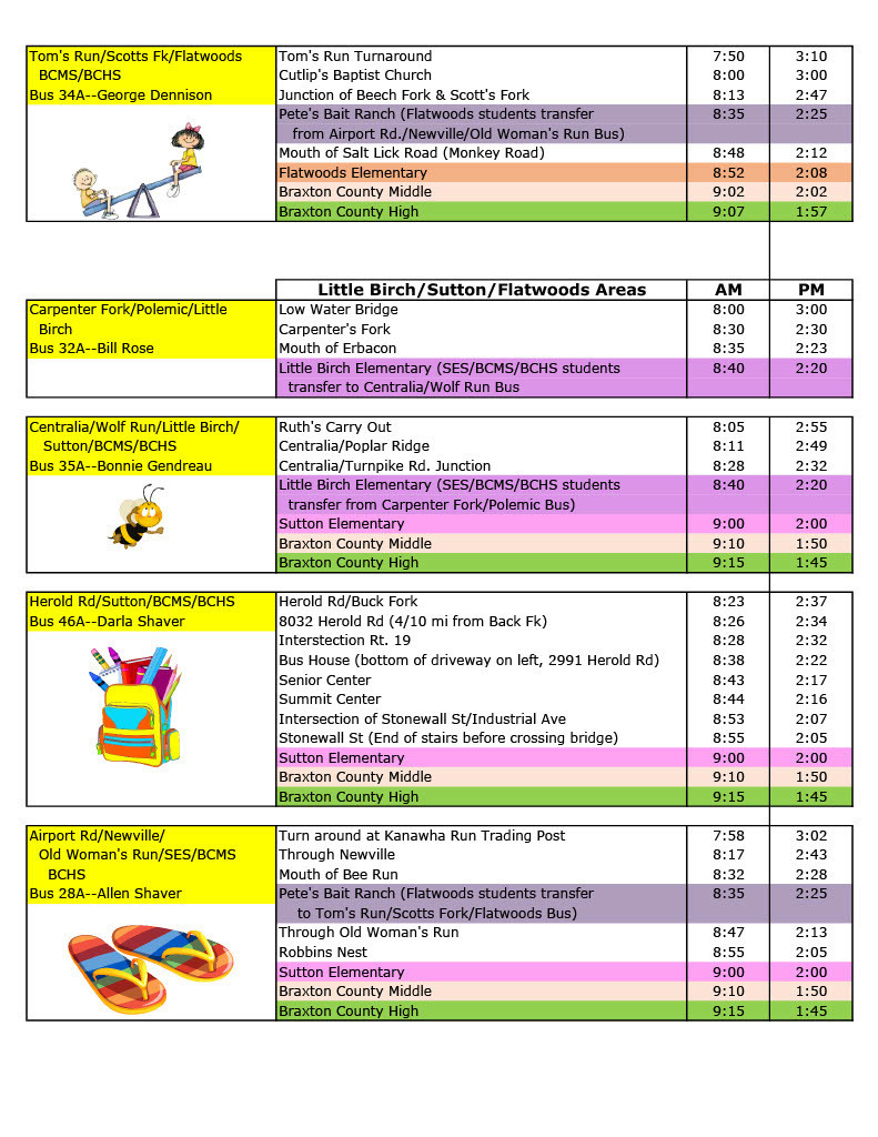 p2 2023 Summer School Bus Schedule
